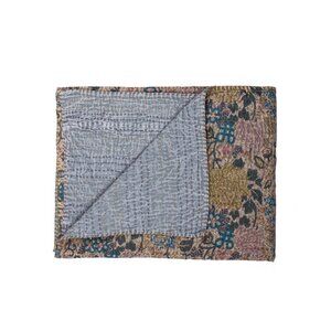 Taj Hotel Home Decor Kantha Cotton Throw | 1-Piece | Multicolor | 50"x70"